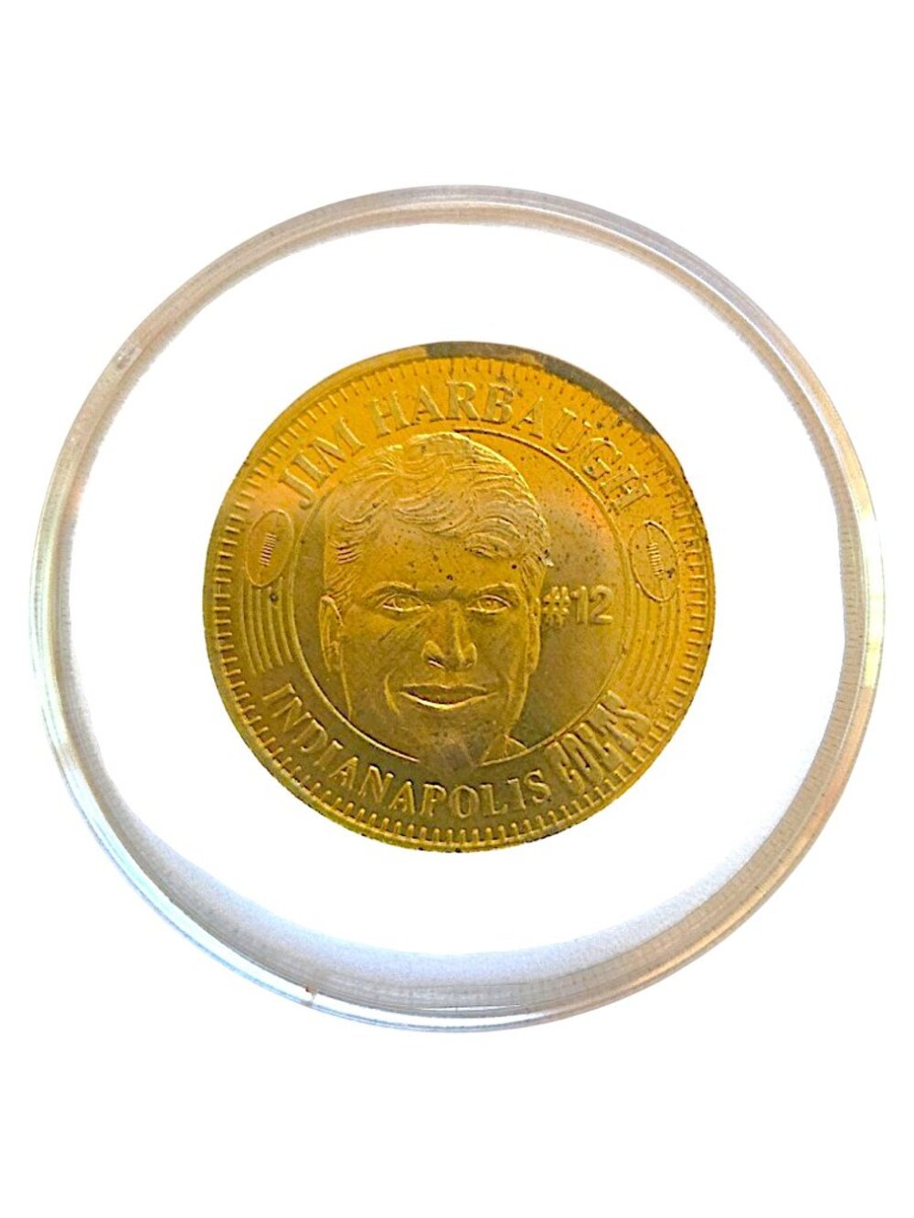 Jim Harbaugh Indianapolis Colts Vintage NFL Pinnacle QB Club Collectible Coin
